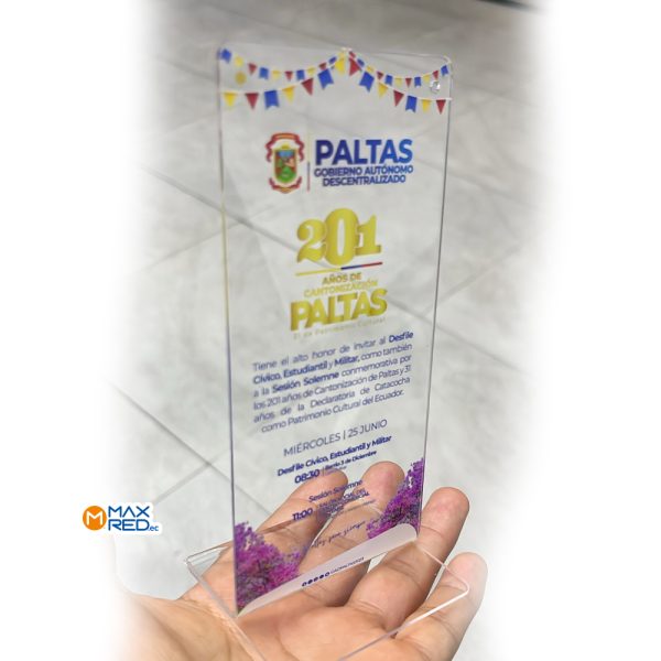 Invitaciones en acrilico