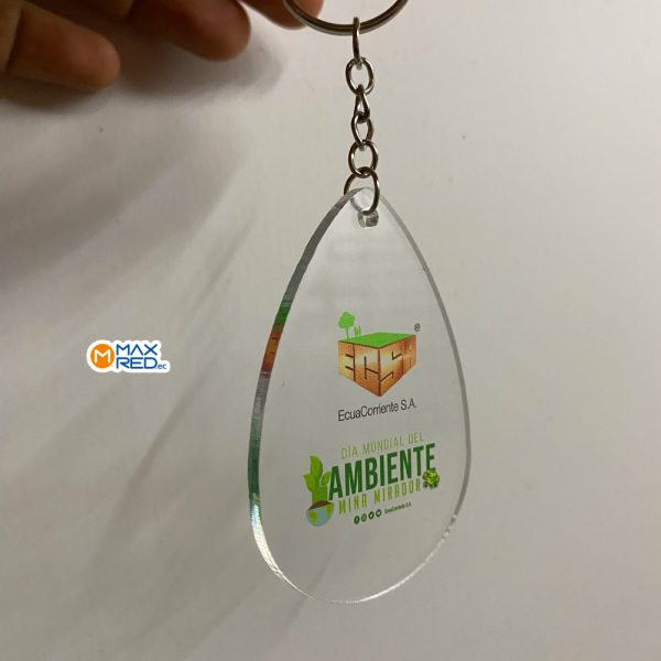 Llavero transparente