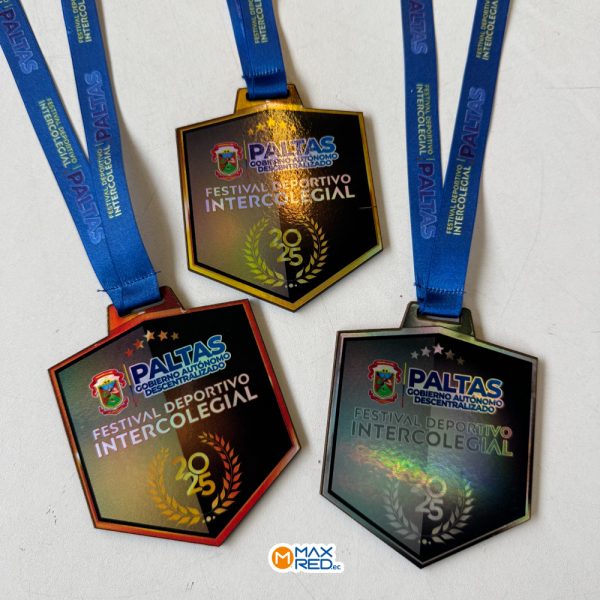 medallas apariencia oro, plata y bronces