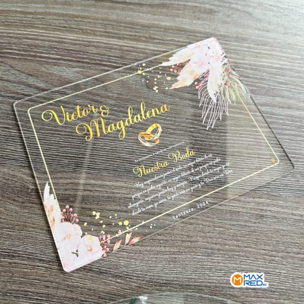 Invitaciones en Acrílico Personalizadas