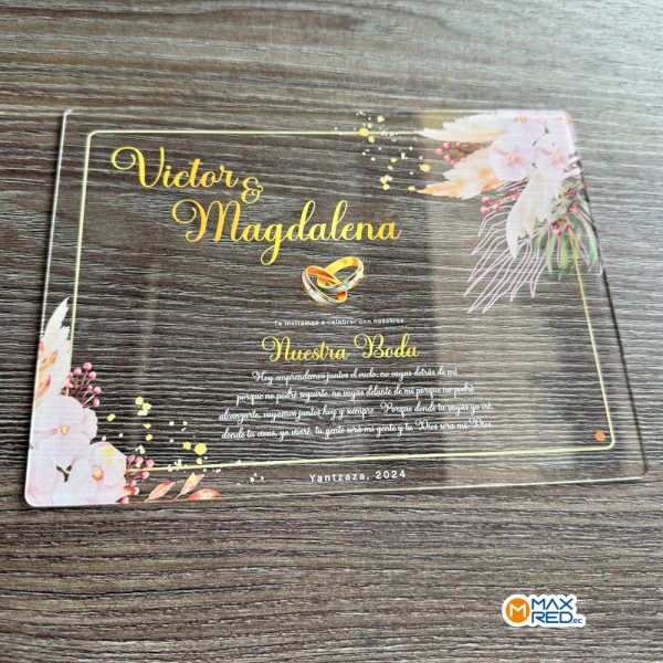 Invitaciones en Acrílico Personalizadas