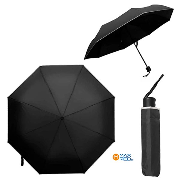 paraguas negro completo Paraguas de Cartera
