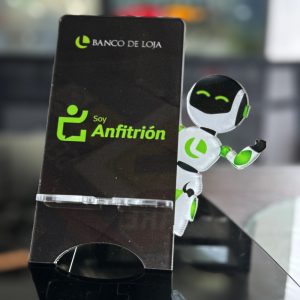 Soporte para celular desarmable en acrílico con logo impreso