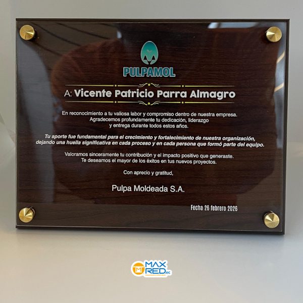 placas de reconocimiento