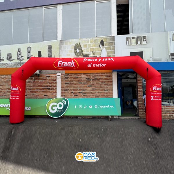 Arco pollos frank 8x4m Arco Inflable 8x4 m. en tela sublimada